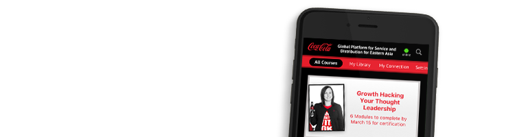 Coca-Cola Roam training app on mobile