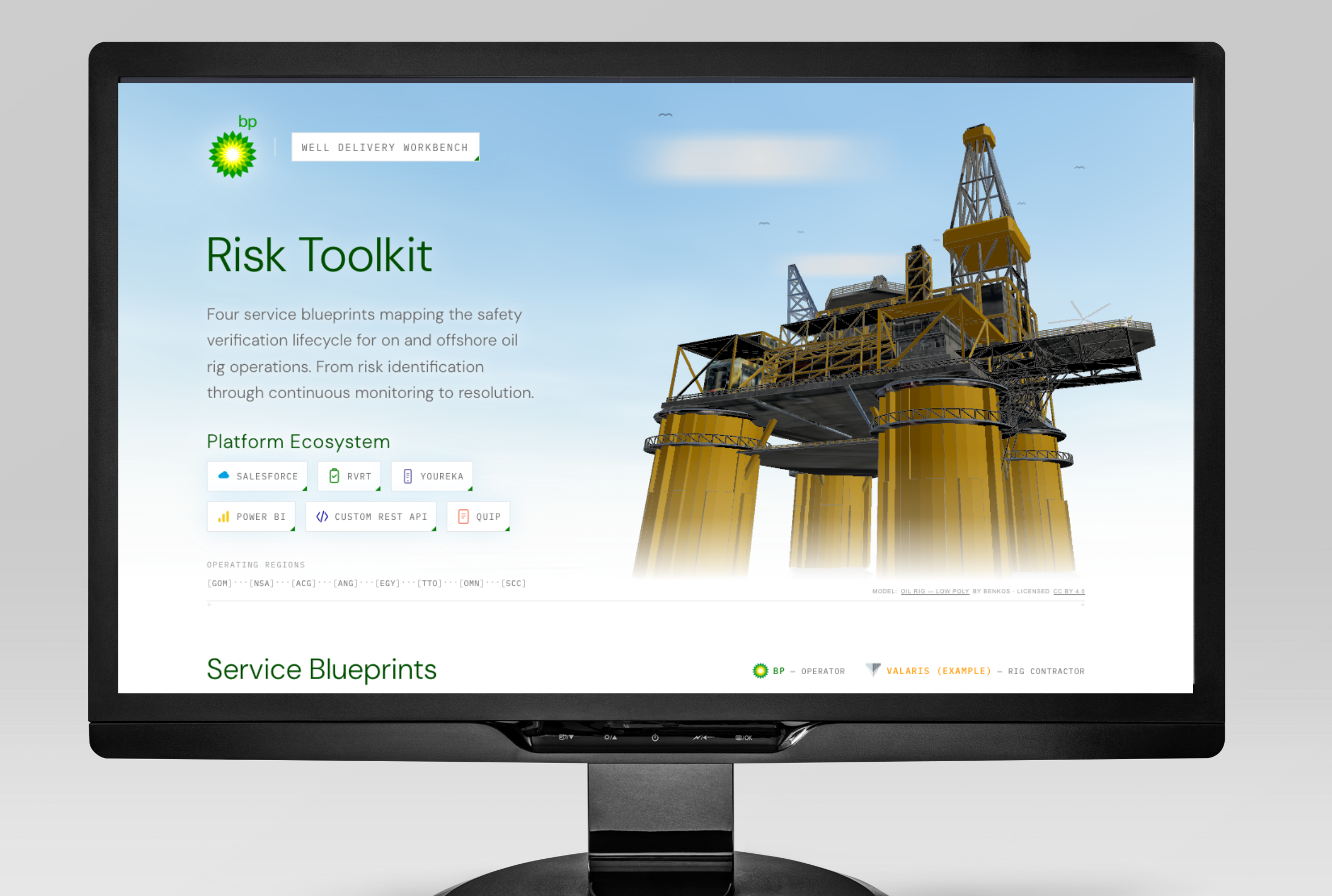 BP Risk Toolkit landing screenshot